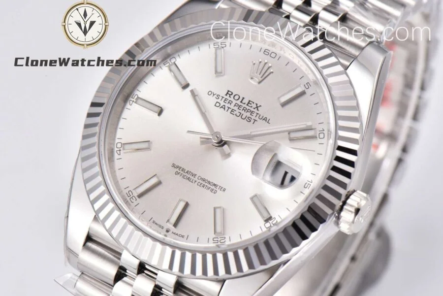 Rolex Super Clone Watches 1:1 DateJust Silver Dial M126334 Jubilee 41MM 3235 Movement - Image 2