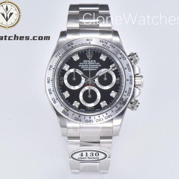 Super Clone Watches – Rolex Daytona Black Diamond Dial m116508-0014