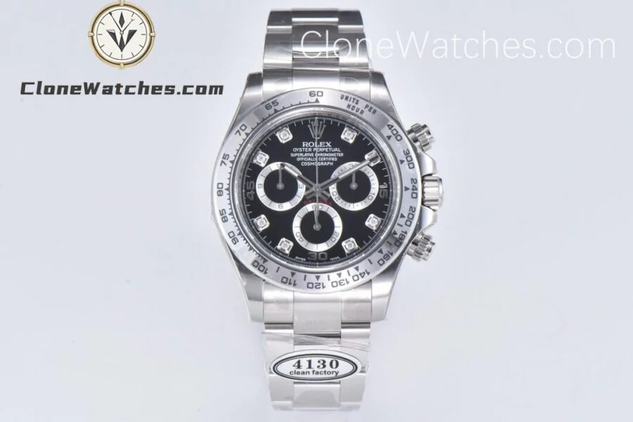 Super Clone Watches – Rolex Daytona Black Diamond Dial m116508-0014