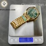 Rolex Super Clone Watches 1:1 Day Date 18K Gold Green Roman Dial 40mm m228238 3255 Movement - Image 9