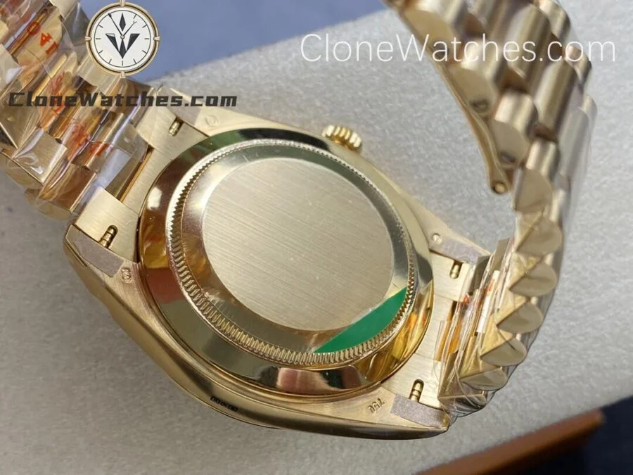 Rolex Super Clone Watches 1:1 Day Date 18K Gold Black Diamond Dial 40mm m228238-0004 3255 Movement - Image 7