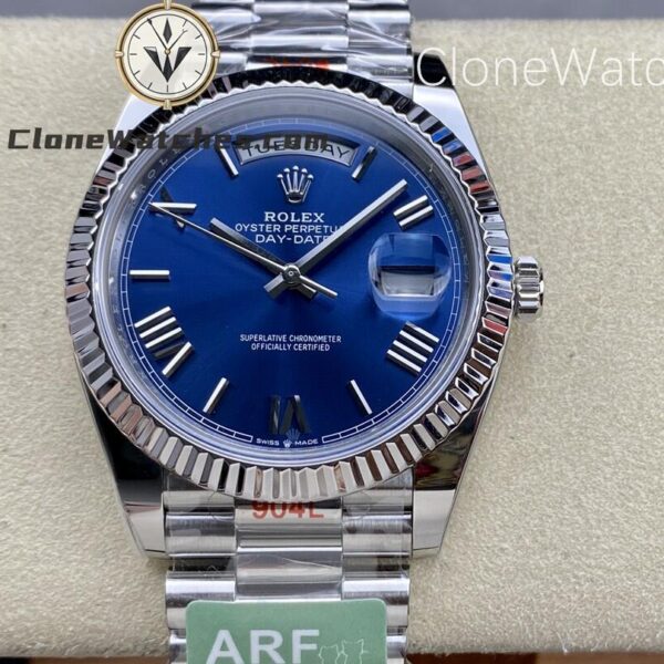 Super Clone Watches – Rolex  Day Date Blue Dial m228239-0007 Presidential Bracelet