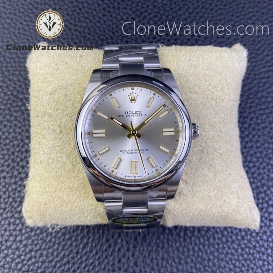 Super Clone Watches – Rolex Oyster Perpetual Silver Dial M124300