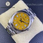Rolex Super Clone Watches 1:1 Oyster Perpetual Yellow Dial 41mm M124300 3230 Movement - Image 3