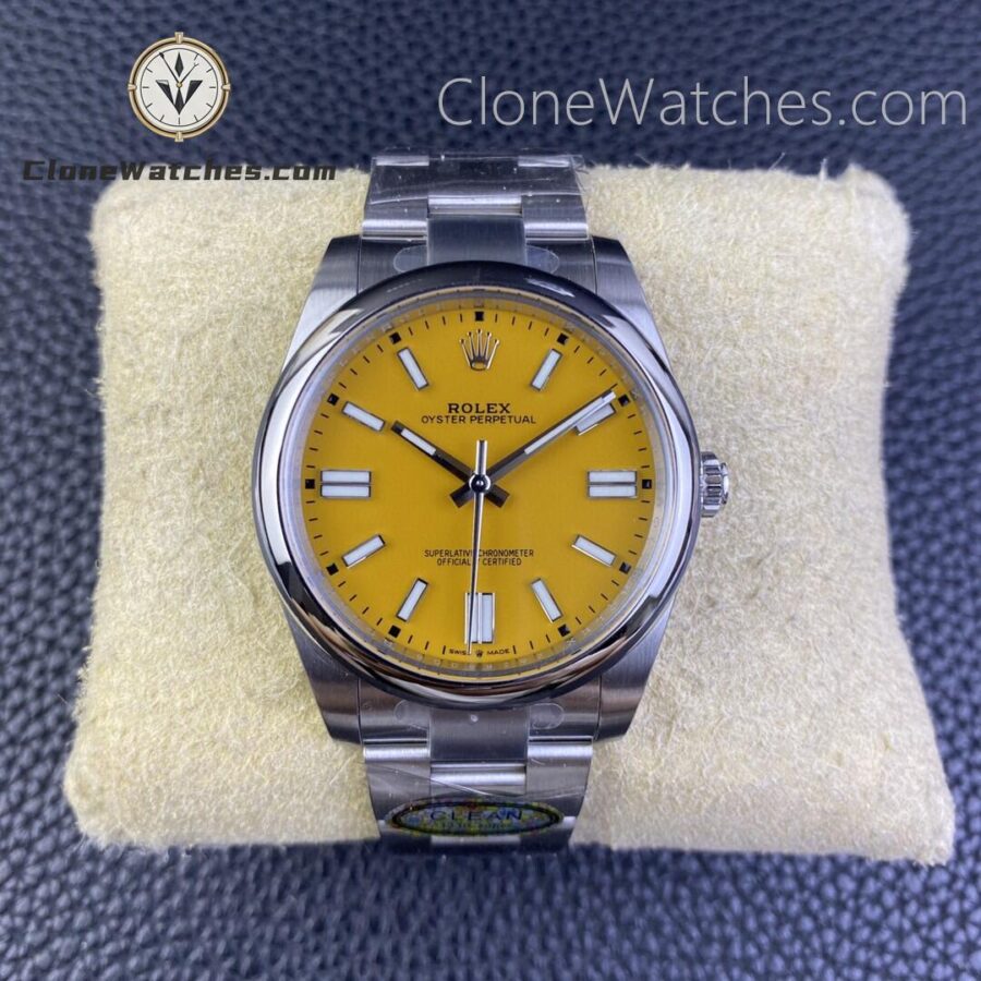 Super Clone Watches – Rolex Oyster Perpetual Yellow Dial M124300