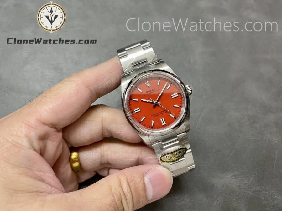 Rolex Super Clone Watches 1:1 Oyster Perpetual Red Dial 41mm M124300 3230 Movement - Image 4