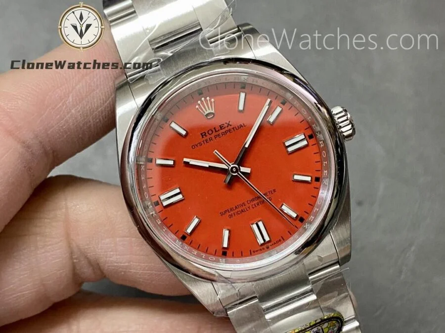 Rolex Super Clone Watches 1:1 Oyster Perpetual Red Dial 41mm M124300 3230 Movement - Image 2