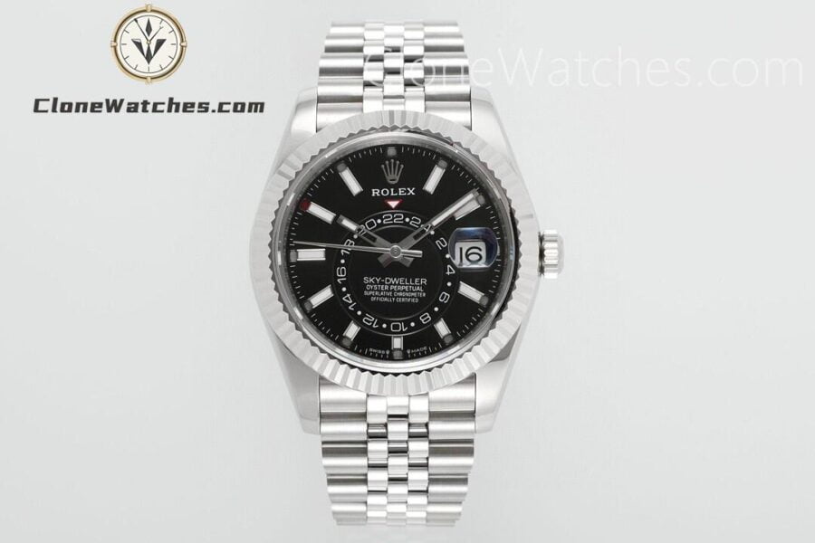 Super Clone Watches – Rolex Sky-Dweller Black Dial Jubilee M336934 – Jubilee