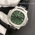 Patek Philippe Super Clone Watches 1:1 Nautilus 5711 Green Dial Black Leather Strap - Image 3
