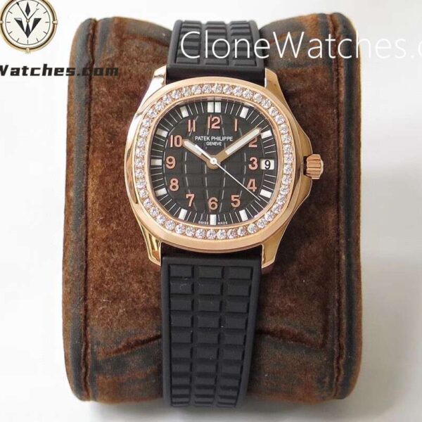 Super Clone Watches – Patek Philippe Aquanaut Luce 5068R-001 Rose Gold Diamond