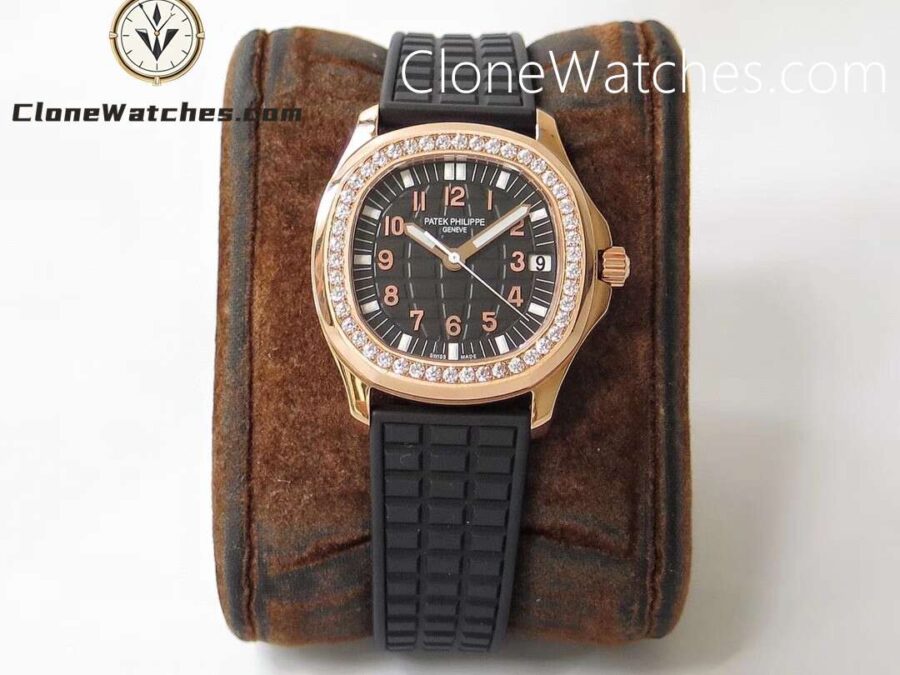 Super Clone Watches – Patek Philippe Aquanaut Luce 5068R-001 Rose Gold Diamond