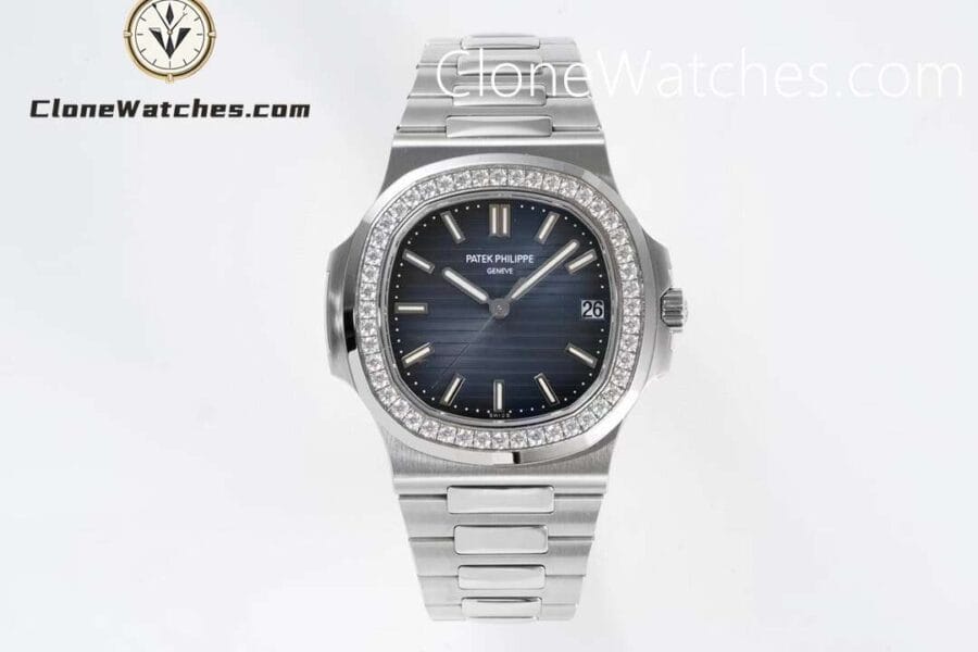 Super Clone Watches – Patek Philippe Nautilus 5713 Blue Dial Diamond