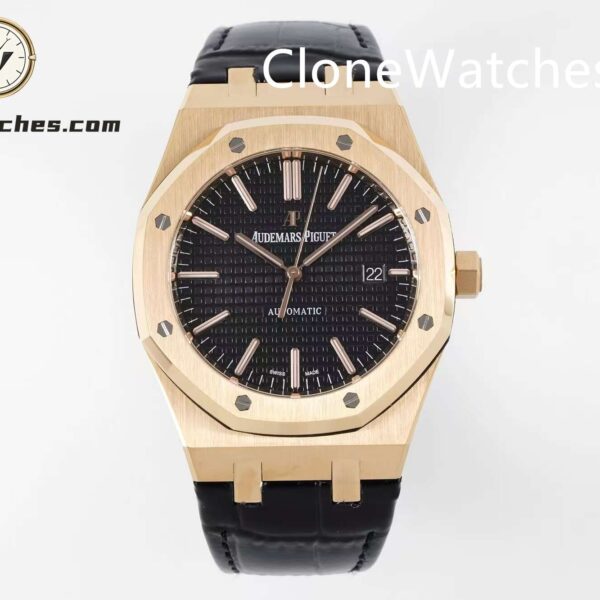 Super Clone Watches – Audemars Piguet Royal Oak Rose Gold 15400 Rubber Strap