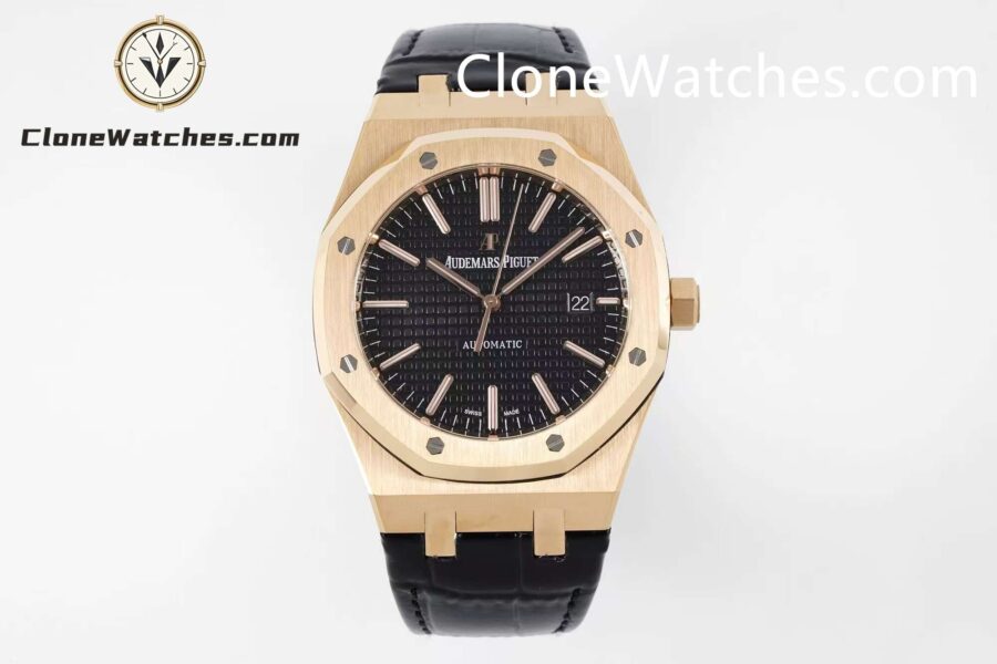 Super Clone Watches – Audemars Piguet Royal Oak Rose Gold 15400 Rubber Strap