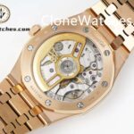 Audemars Piguet Super Clone Watches 1:1 Royal Oak Rose Gold 15500 Black Dial - Image 8