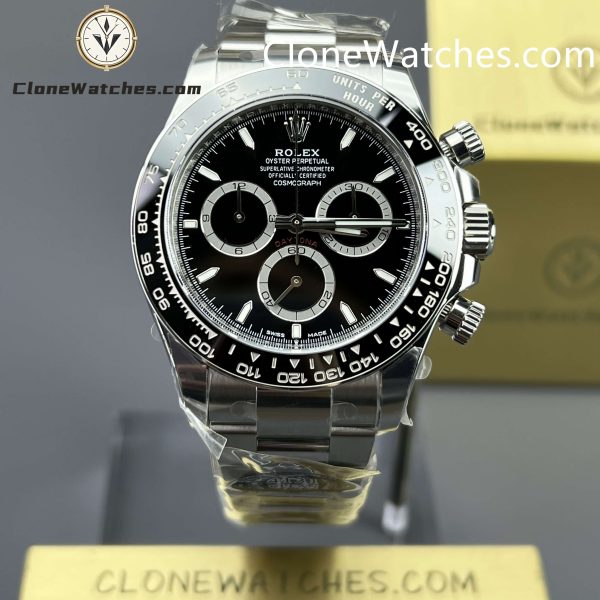 Super Clone Watches - Rolex Daytona 126500 Black Dial