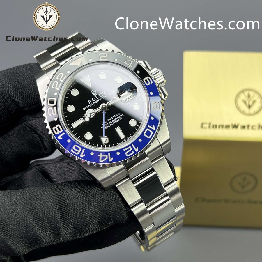 Rolex Super Clone Watches 1:1 BATMAN GMT Master II M126710blnr Oyster 3285 Movement - Image 4