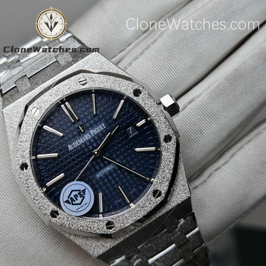 Audemars Piguet Super Clone Watches 1:1 Royal Oak Frost 15400 Blue Dial - Image 3