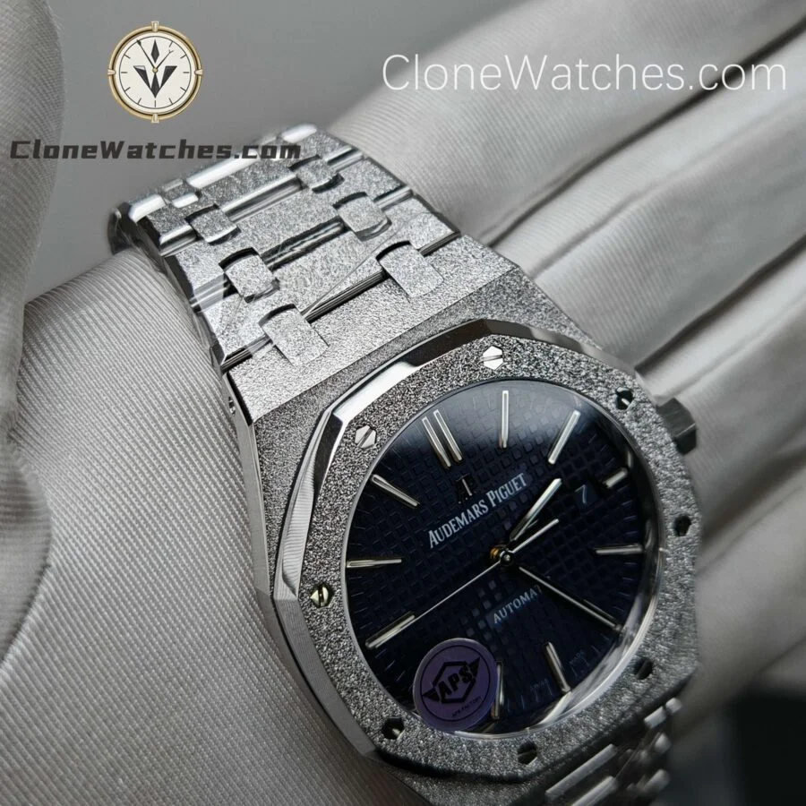 Audemars Piguet Super Clone Watches 1:1 Royal Oak Frost 15400 Blue Dial - Image 4