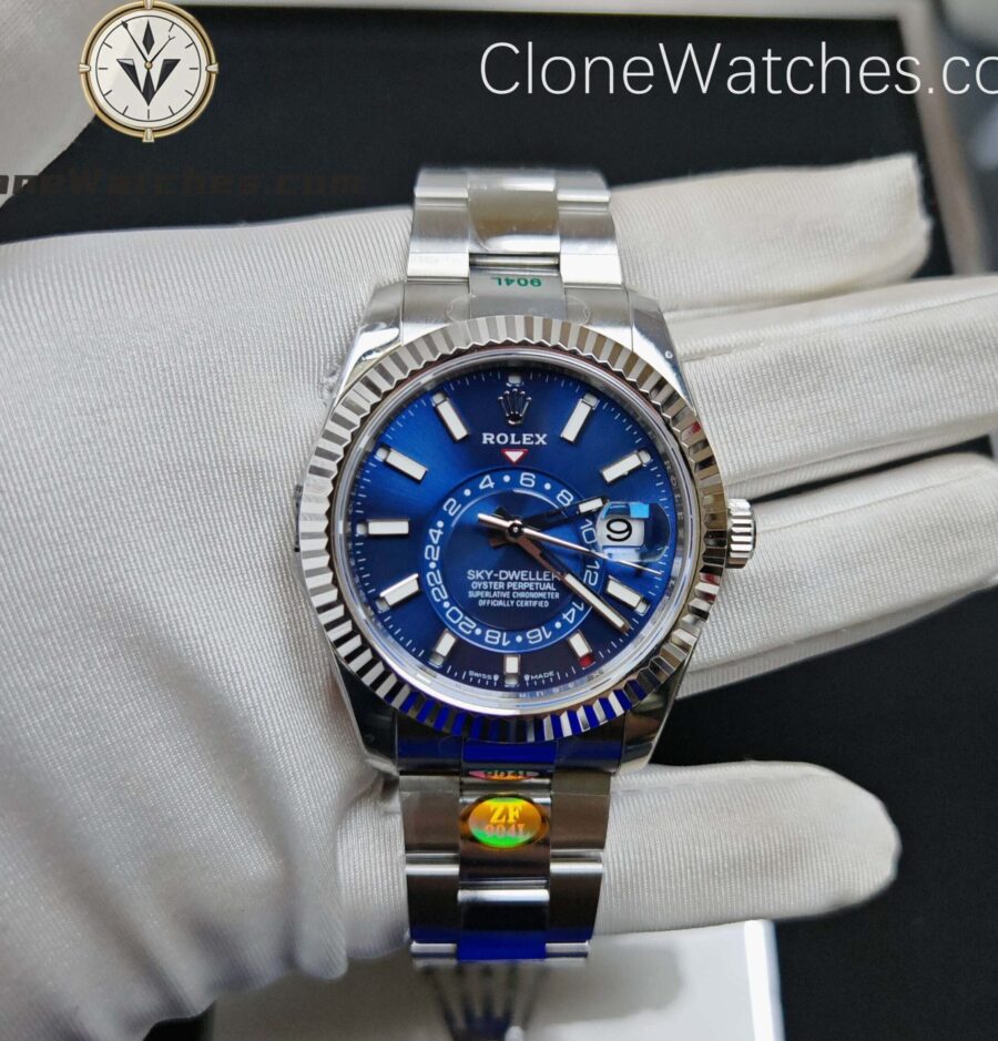 Super Clone Watches – Rolex Sky-Dweller Blue Dial M336934 – Oyster