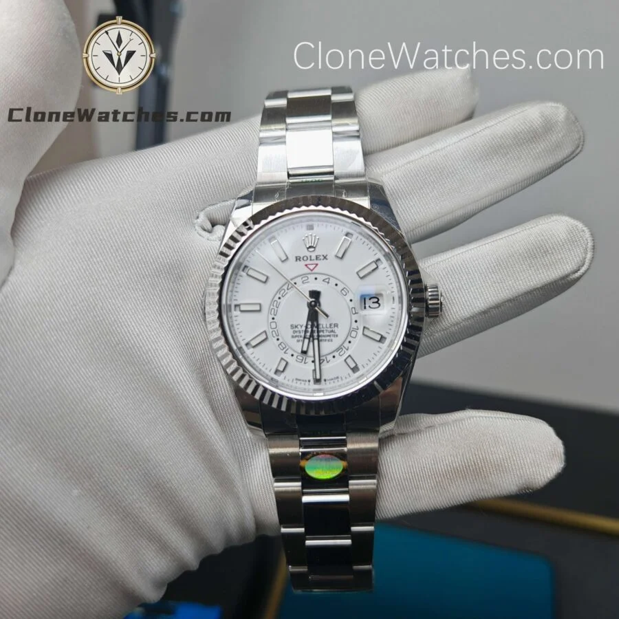 Super Clone Watches – Rolex Sky-Dweller White Dial M326934 – Oyster