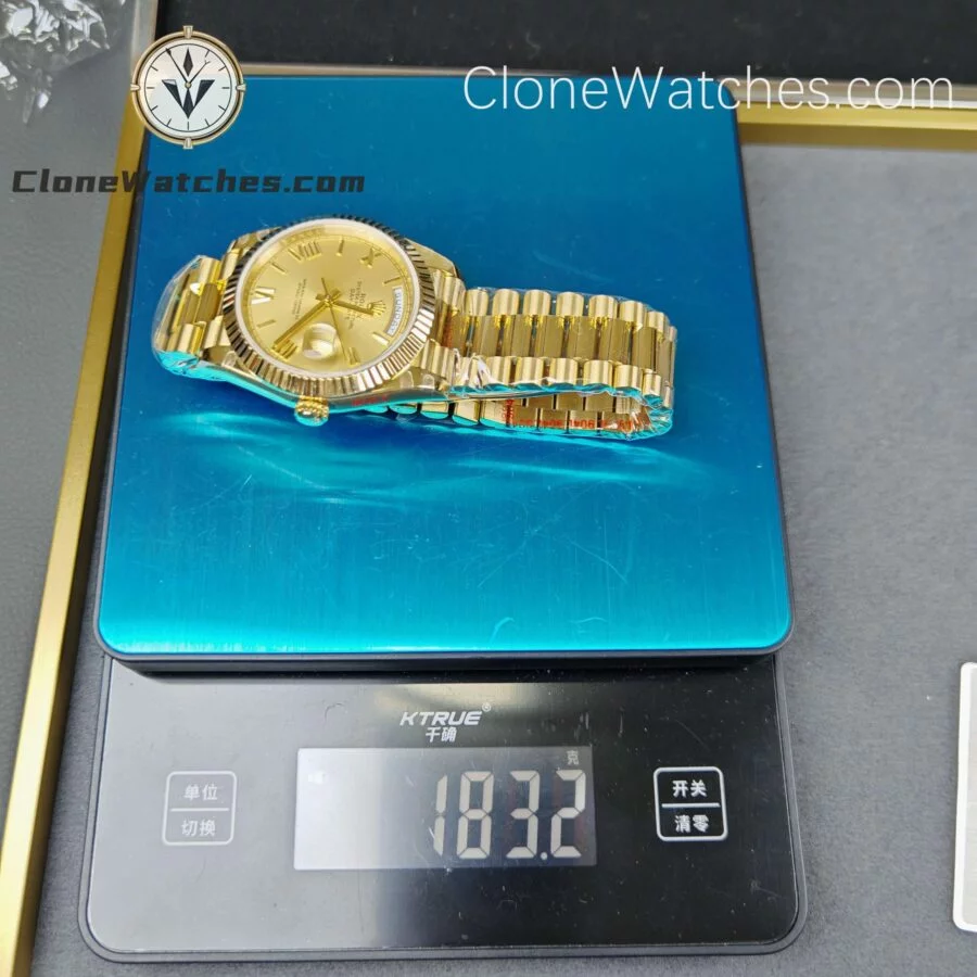 Rolex Super Clone Watches 1:1 Day Date 18K Gold 40mm M228238-0006 3255 Movement - Image 11