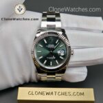 Rolex Super Clone Watches 1:1 DateJust Green Dial m126334-0027 Oyster 41MM 3235 Movement - Image 3