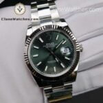 Rolex Super Clone Watches 1:1 DateJust Green Dial m126334-0027 Oyster 41MM 3235 Movement - Image 5