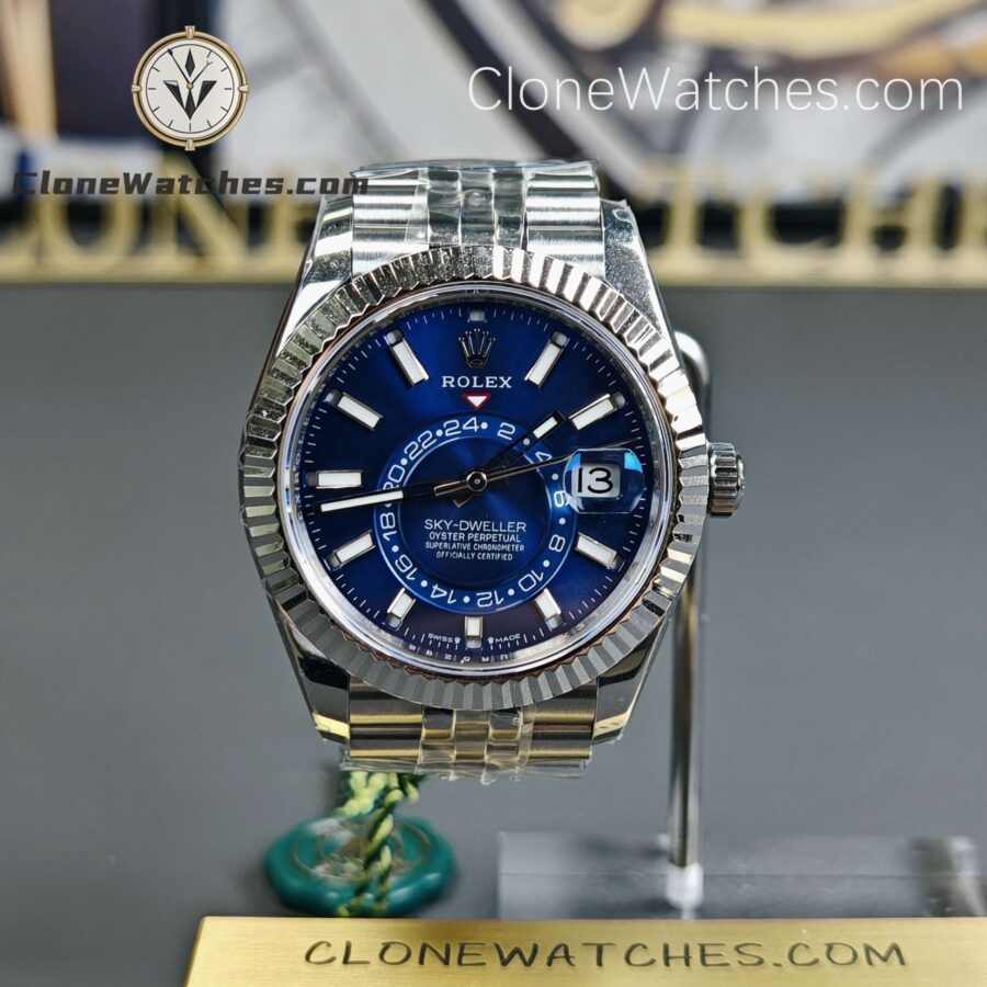 Super Clone Watches – Rolex Sky-Dweller Blue Dial M336934 –Jubilee