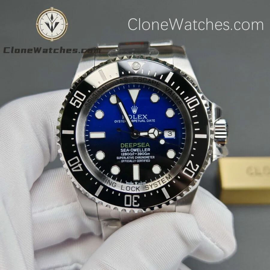 Rolex Super Clone Watches 1:1 Deepsea Sea Dweller Gradient Blue Dial M126660 3235 Movement - Image 5