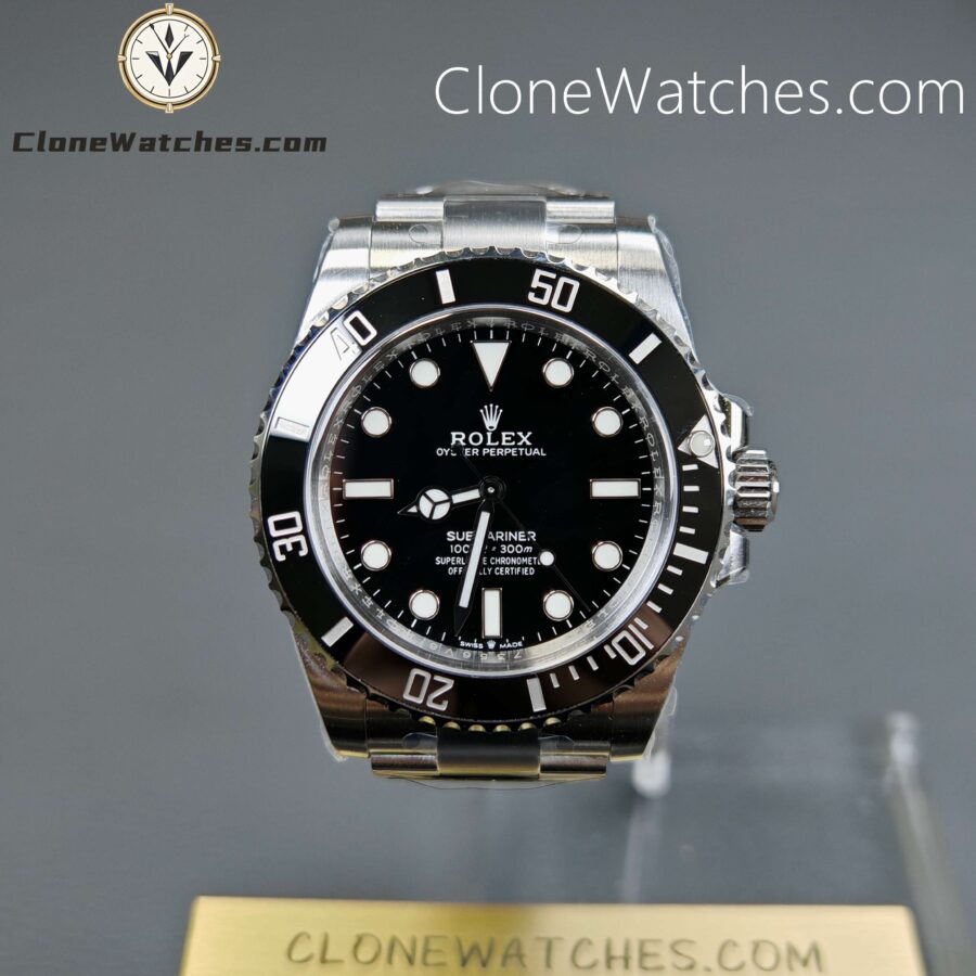 Super Clone Watches – Rolex Submariner Black Dial No Date 124060-0001