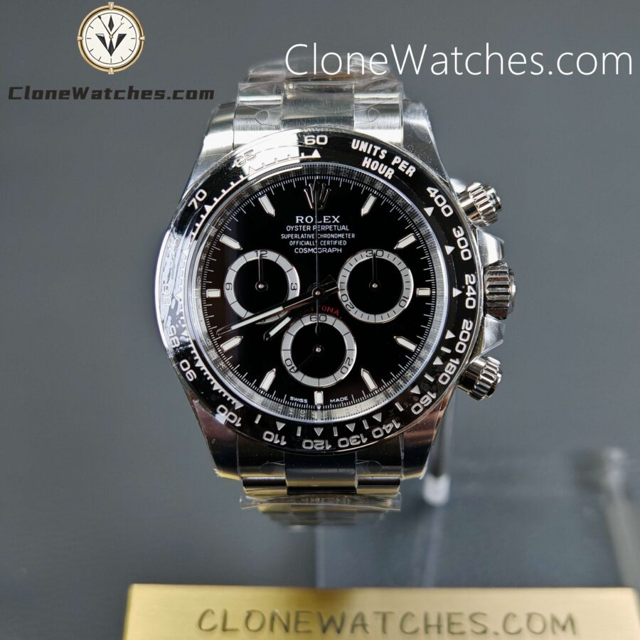 Super Clone Watches - Rolex Daytona 126500 Black Dial