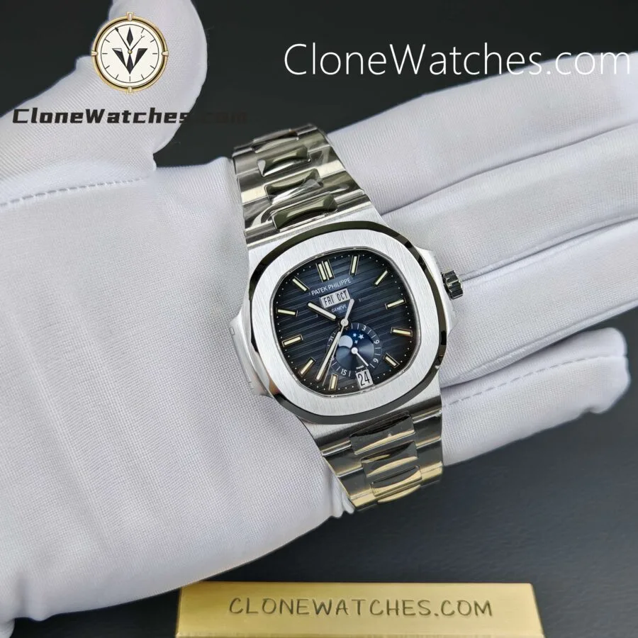 Patek Philippe Super Clone Watches 1:1 Nautilus 5726 Annual Calendar Blue Dial - Image 4