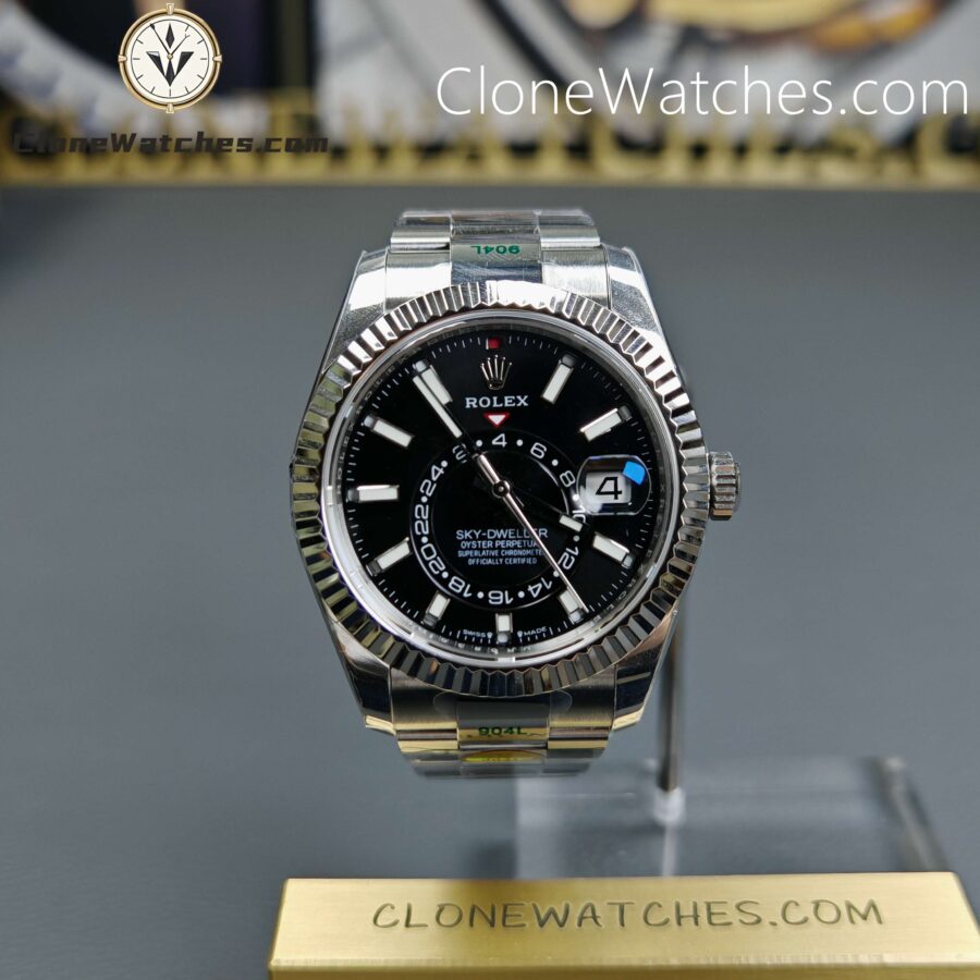 Super Clone Watches – Rolex Sky-Dweller Black Dial M336934 – Oyster