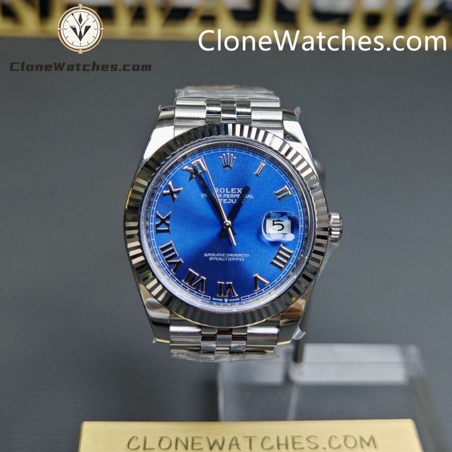 Super Clone Watches – Rolex DateJust Blue Roman Dial M126334