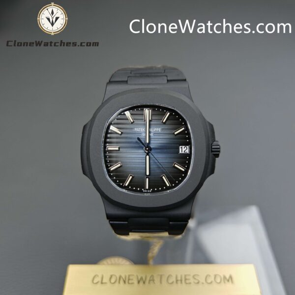 Super Clone Watches – Patek Philippe Nautilus 'Black Venom' Blue Dial