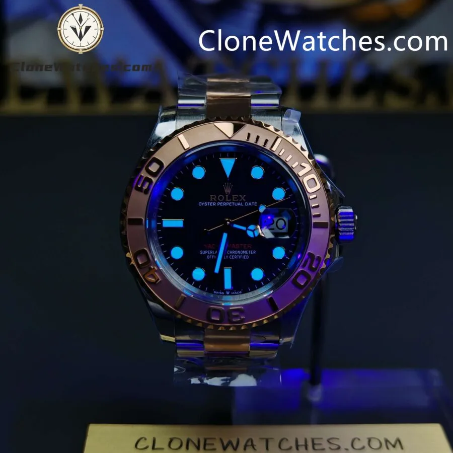 Rolex Super Clone Watches 1:1 Yacht Master Rose Gold Brown Dial M126621-0001 3235 Movement - Image 2