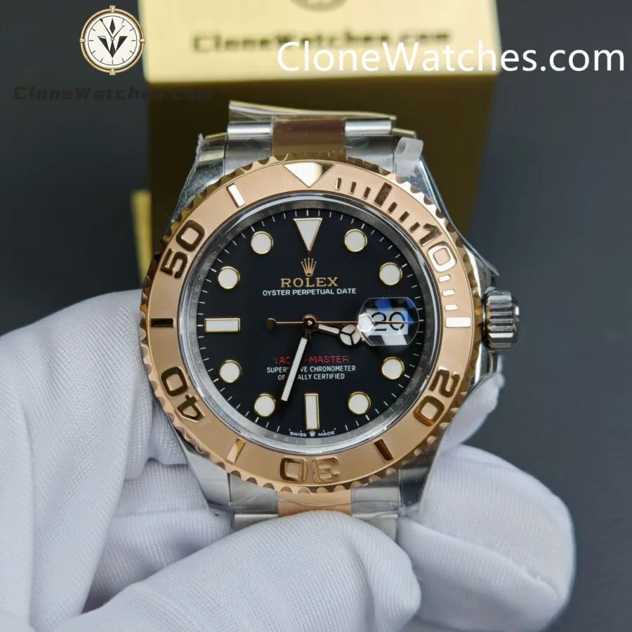 Rolex Super Clone Watches 1:1 Yacht Master Rose Gold Brown Dial M126621-0001 3235 Movement - Image 4