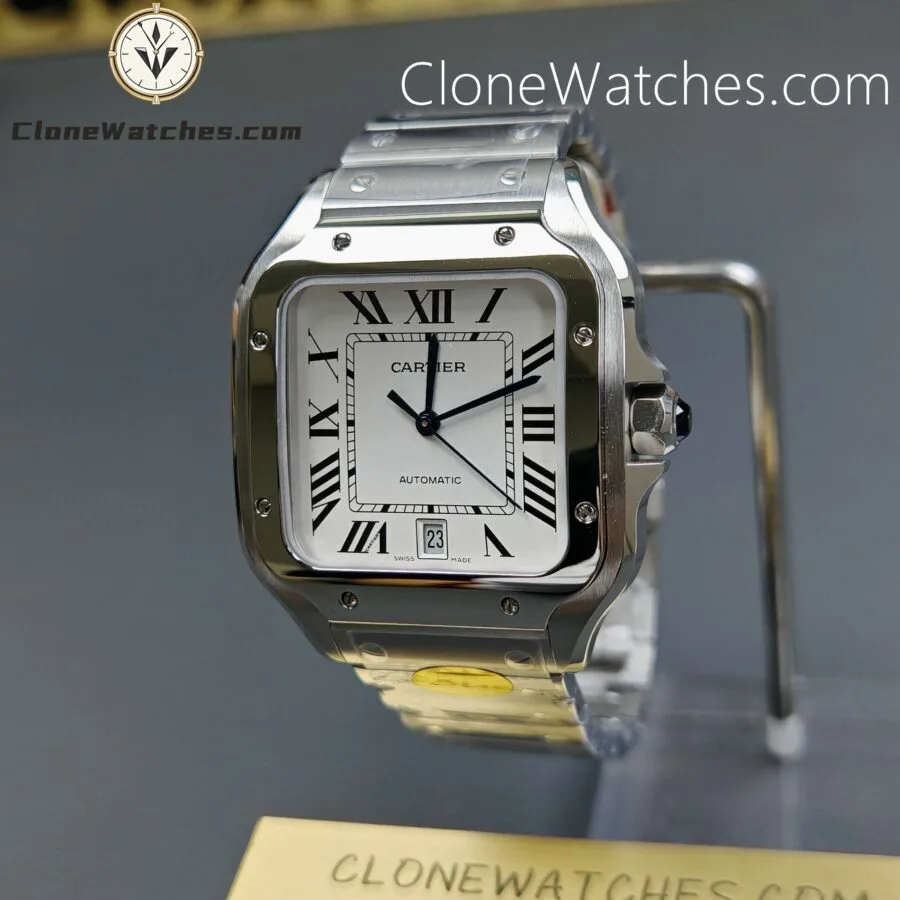 Cartier Super Clone Watches 1:1 Santos Series White Dial 39.8MM WSSA0009 - Image 2