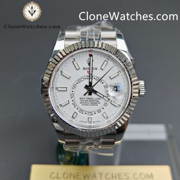 Super Clone Watches – Rolex Sky-Dweller White Dial  M336934 – Jubilee