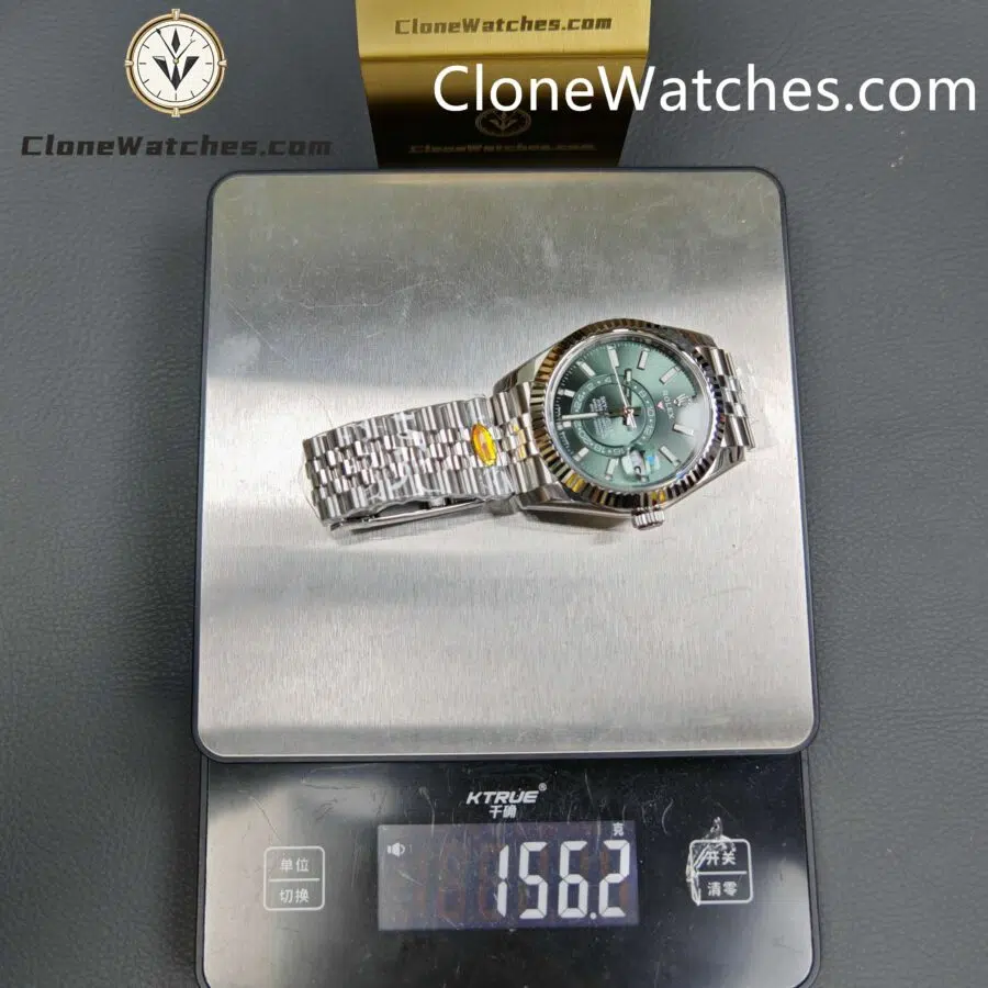 Rolex Super Clone Watches 1:1 Sky Dweller Green Dial Jubilee M336934 9002 Movement - Image 13