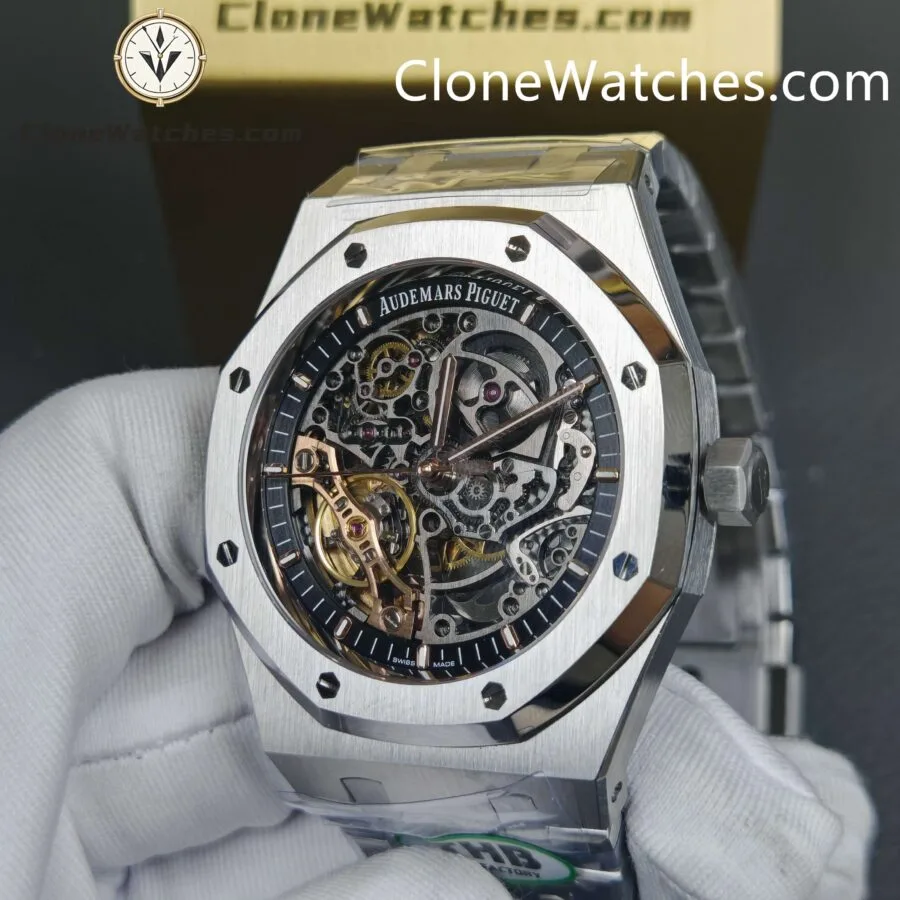 Audemars Piguet Super Clone Watches 1:1 Royal Oak 15407 Skeleton Dial - Image 4