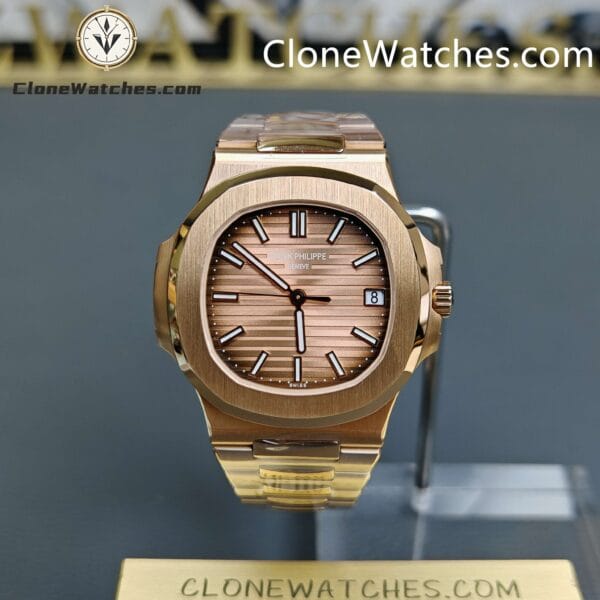 Super Clone Watches - Patek Philippe 1:1 Nautilus 5711 Brown Dial 18K Rose Gold