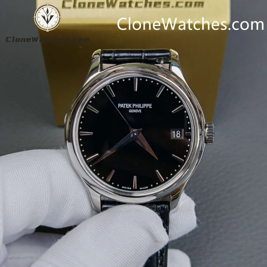 Patek Philippe Super Clone Watches 1:1 Calatrava Mens 40mm 5227G-001 Leather Strap - Image 3