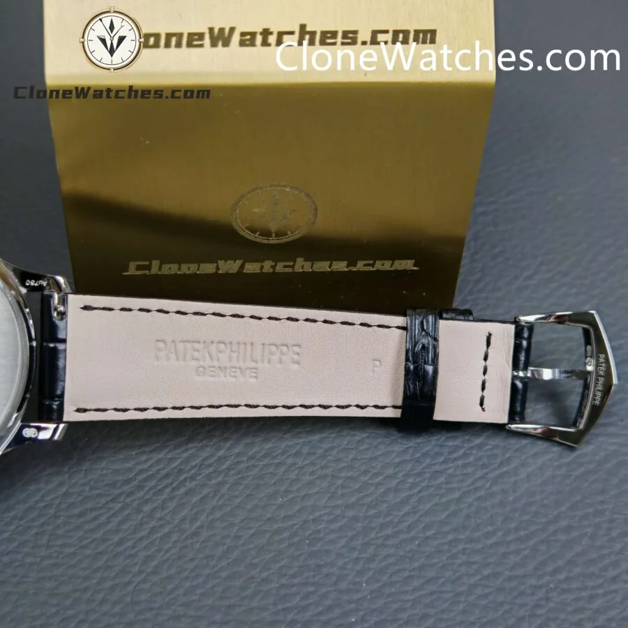 Patek Philippe Super Clone Watches 1:1 Calatrava Mens 40mm 5227G-001 Leather Strap - Image 11