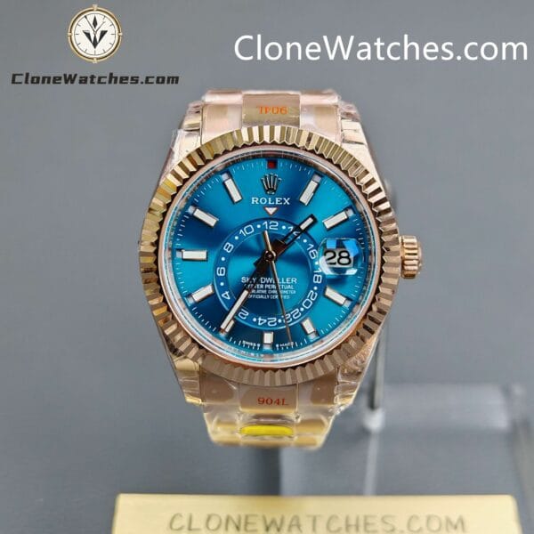 Super Clone Watches – Rolex Sky-Dweller Rose Gold M336935 – Oyster