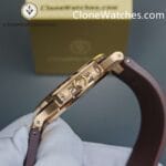Patek Philippe Super Clone Watches 1:1 Nautilus 5711/1R White Dial Brown Rubber Strap - Image 7