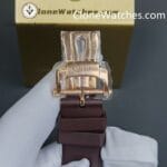 Patek Philippe Super Clone Watches 1:1 Nautilus 5711/1R White Dial Brown Rubber Strap - Image 11