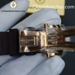 Patek Philippe Super Clone Watches 1:1 Nautilus 5711/1R White Dial Brown Rubber Strap - Image 13