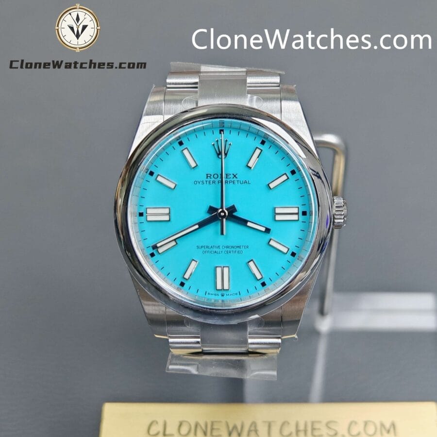 Super Clone Watches – Rolex Oyster Perpetual Turquoise Blue M124300